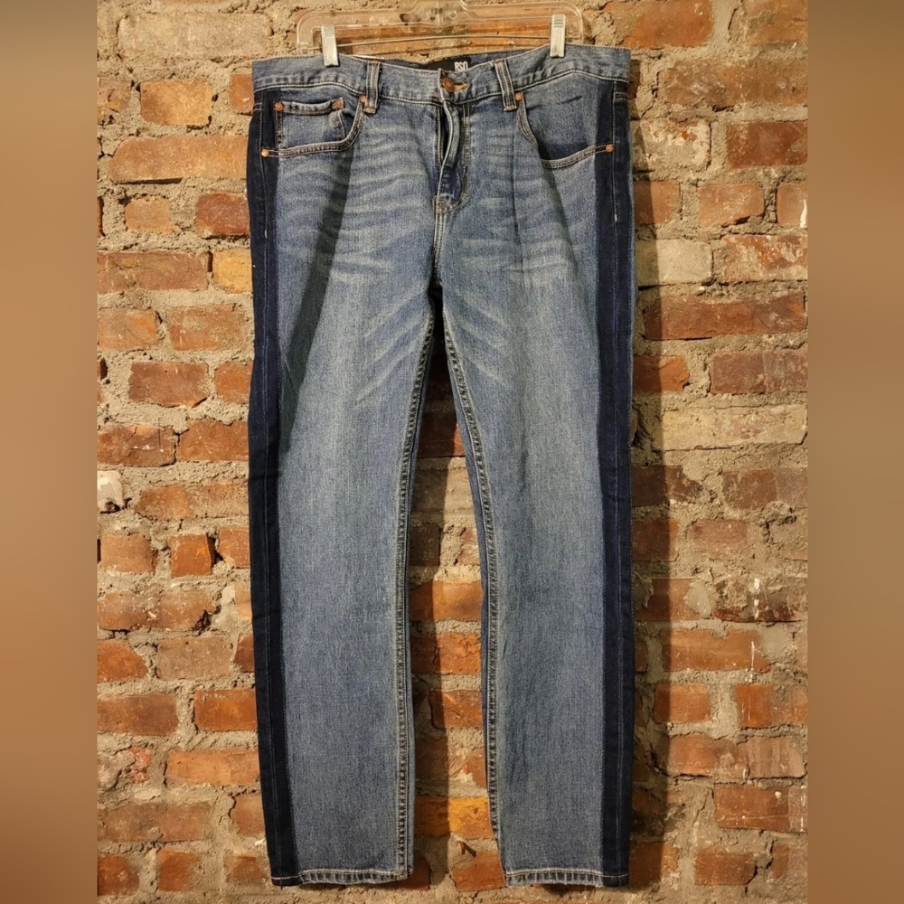 NWT RSQ TILLYS TUXEDO STRIPE STONEWASHED JEANS SEATTLE SKINNY 36x30 LEVIS 5